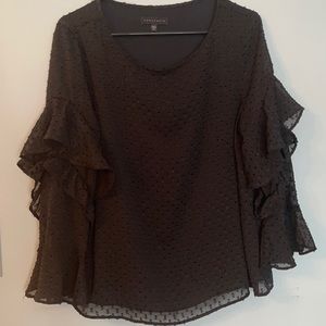 Sanctuary long sleeve black blouse size Medium